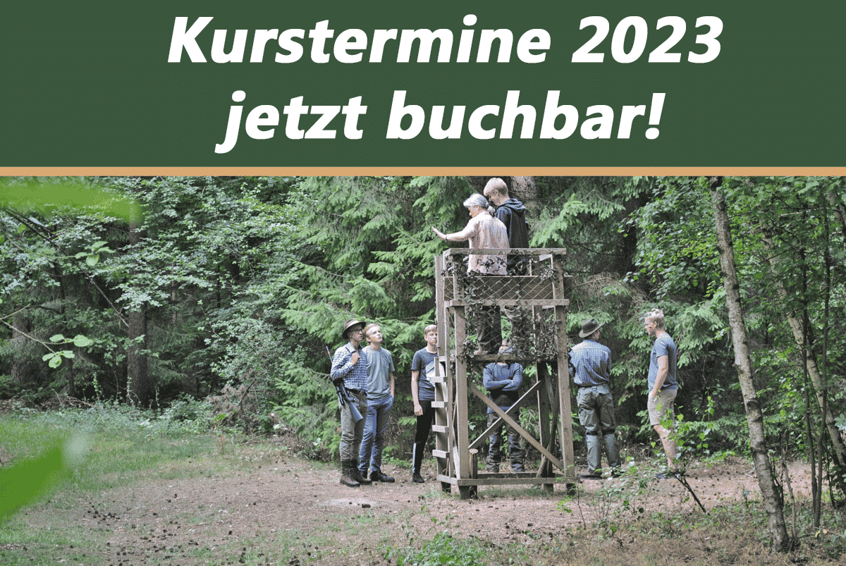 Kurstermine 2023 in der Jagdschule Lüdersburg sind jetzt buchbar.